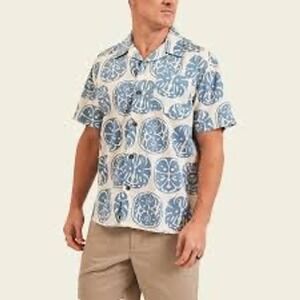 Howler Bros Monoloha Shirt Sea Idols Bone White Camp Button Up M Banana Resort
